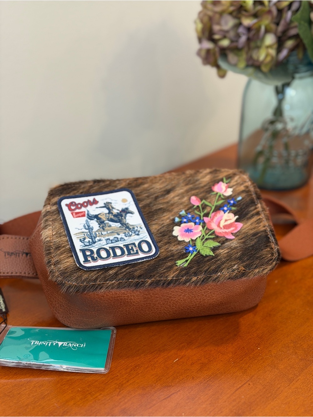 Trinity Ranch Brown Hair on Hide Belt Bag